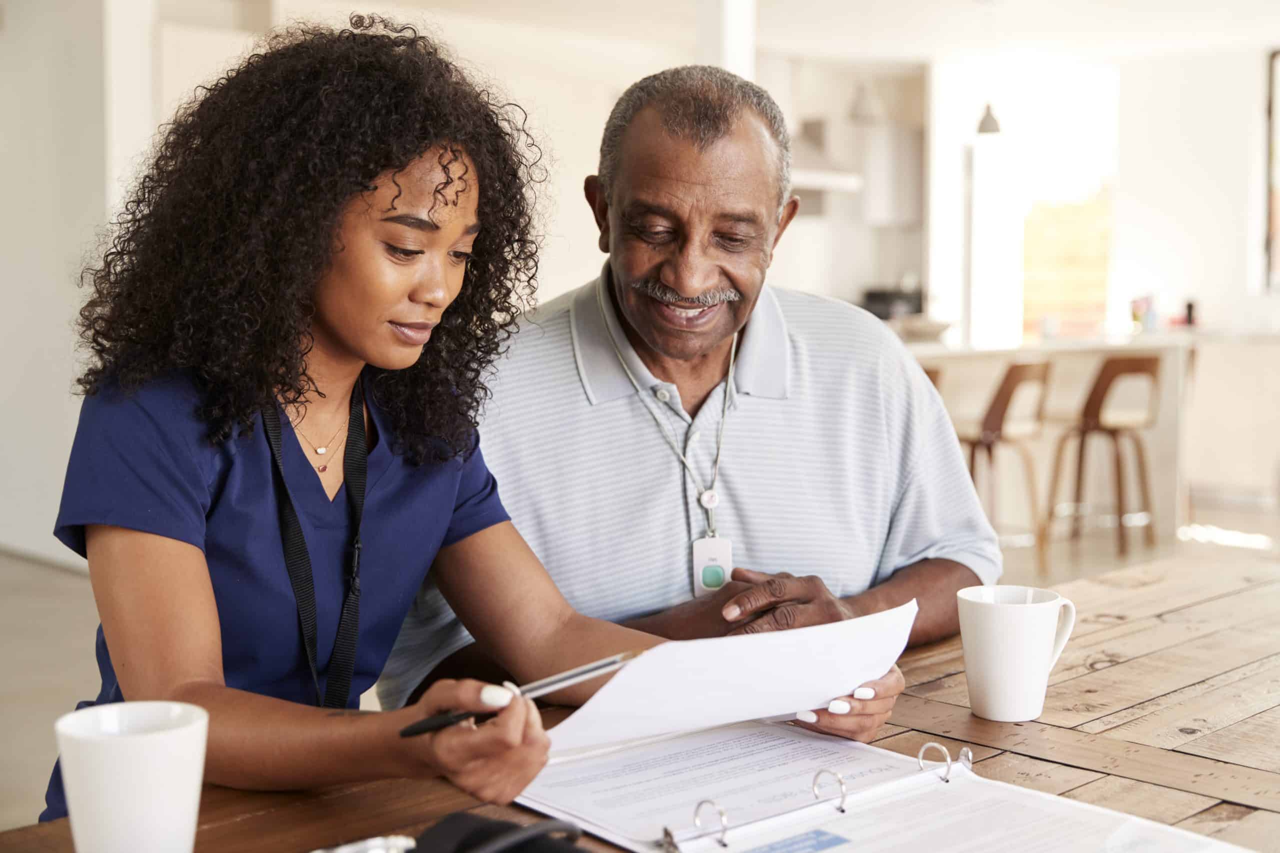 home-care-gaithersburg-md-scaled-1 Senior Giving a Good Review For Home Care in Columbia